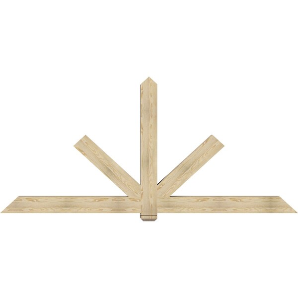 Ekena Millwork Kennewick Rough Sawn Timber Gable Bracket, Douglas Fir, 108"W x 49"H x 6"D x 6"F, 11/12 Pitch GBW108X49X0606KEN00RDF - main